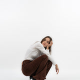 JEANS LE SOLEIL CORD CHOCOLAT