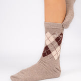 SOCK DIAMOND TAUPE