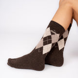 SOCK DIAMOND BROWN